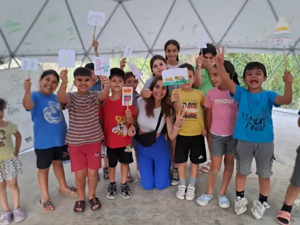 Children at the turkish Servas Peace School